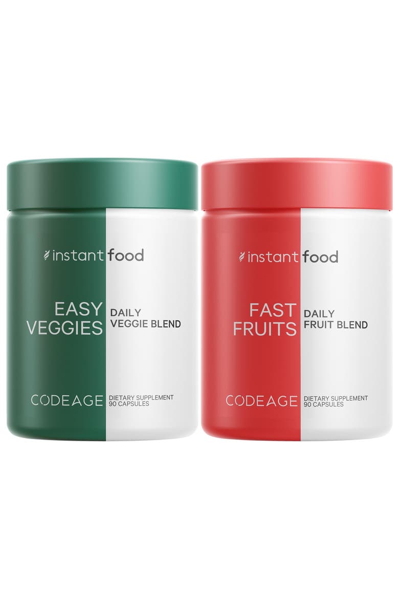 Instantfood Easy Veggies + Fast Fruits Vitamins Bundle, Main, color, White