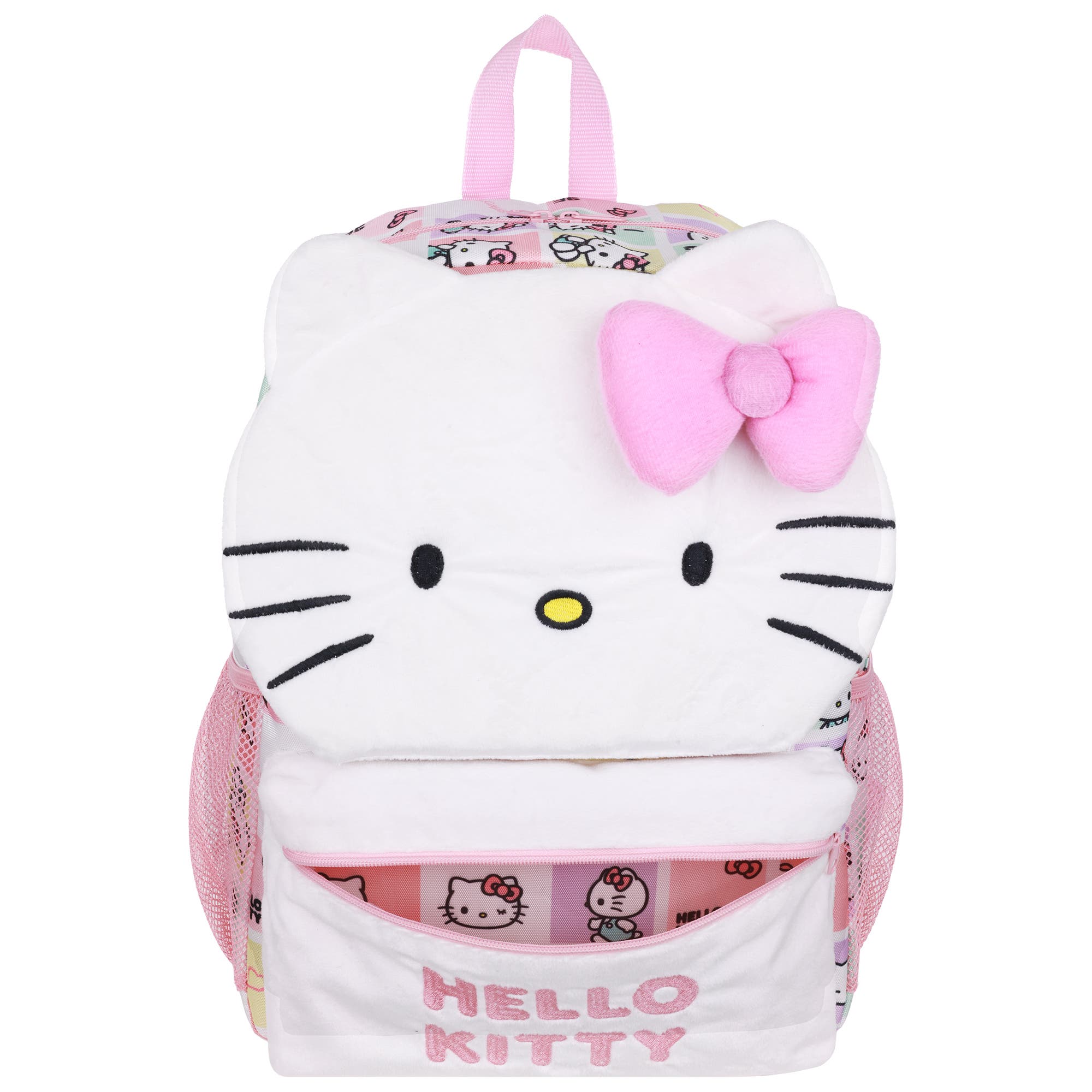ful sanrio Plush Face Backpack with 3D Bow, Alternate, color, Multi