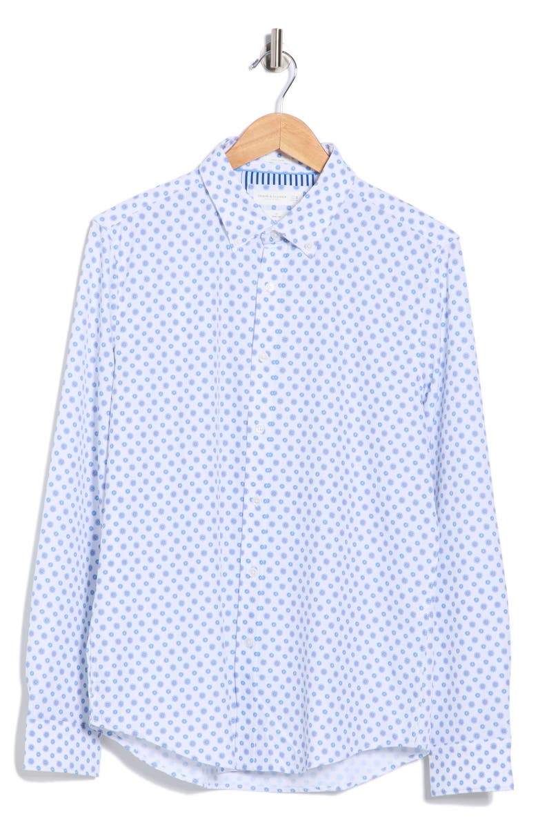 DENIM AND FLOWER Button Front Shirt, Main, color,