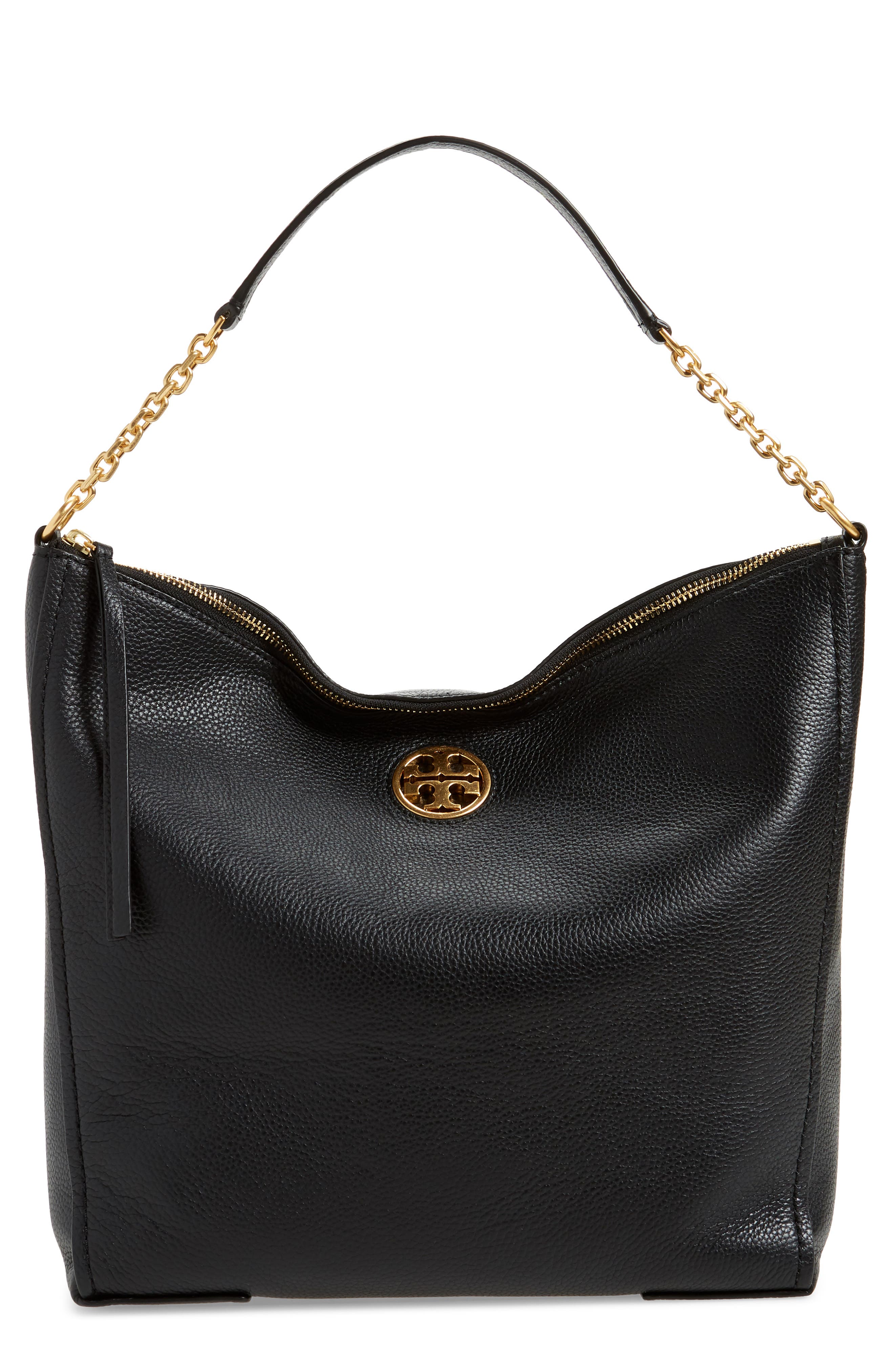 Tory Burch Carson Top Handle Leather Hobo Bag, Main, color, 