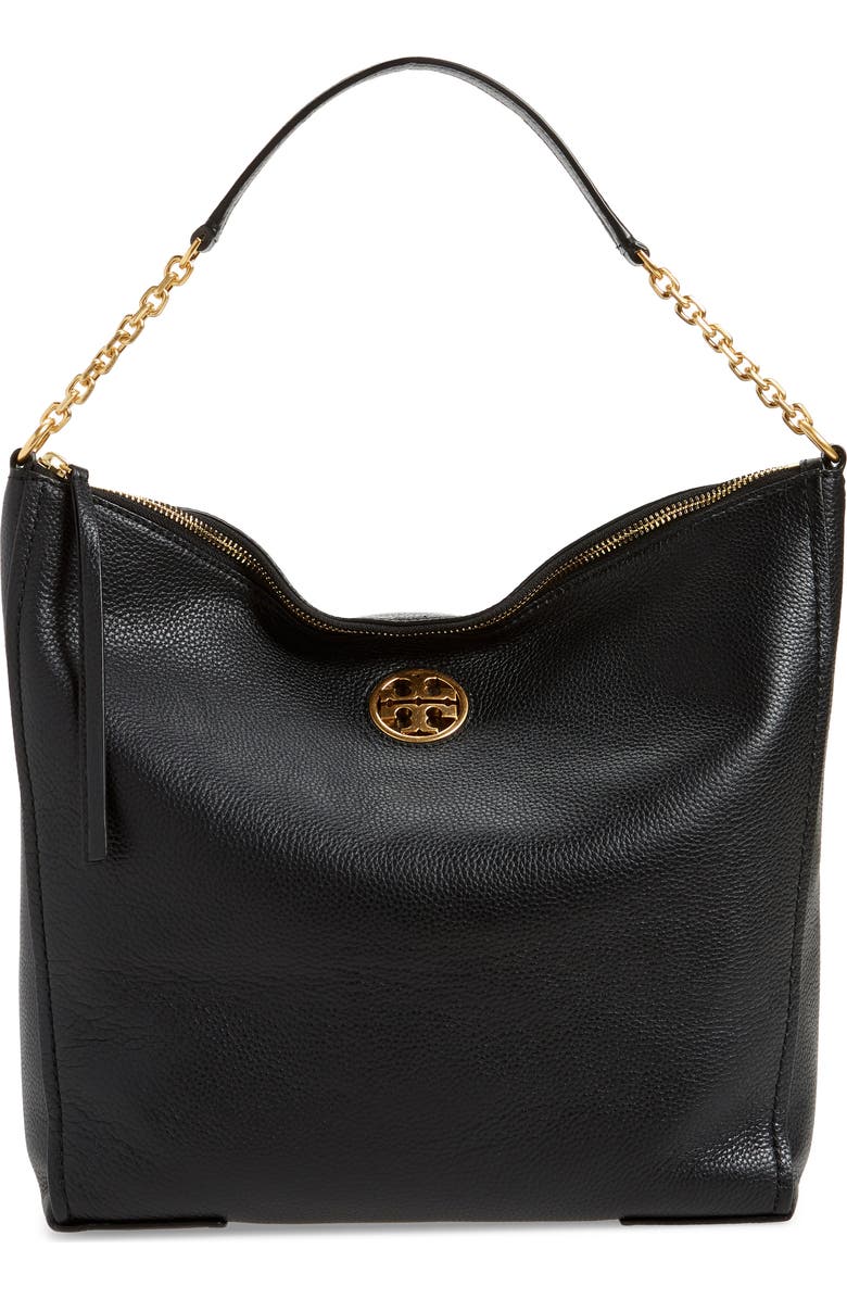 Tory Burch Carson Top Handle Leather Hobo Bag, Main, color,