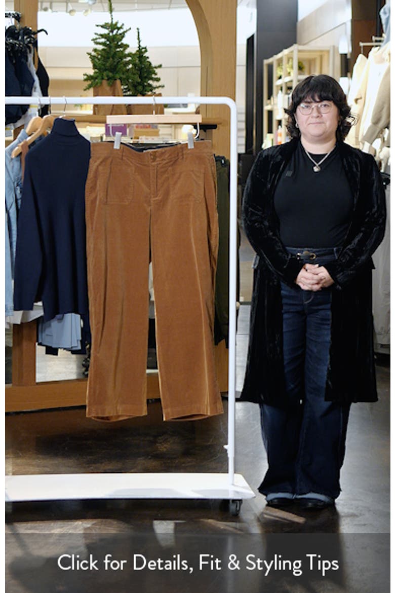 Emma Patch Pocket High Waist Wide Leg Corduroy Pants video
