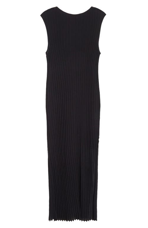 Loulou De Saison Ada Rib Midi Dress In Black