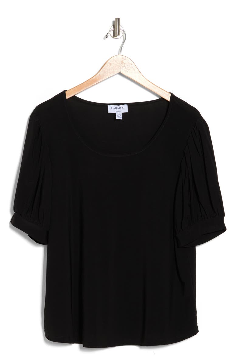 Carmen Marc Valvo Puff Sleeve Top, Alternate, color, 