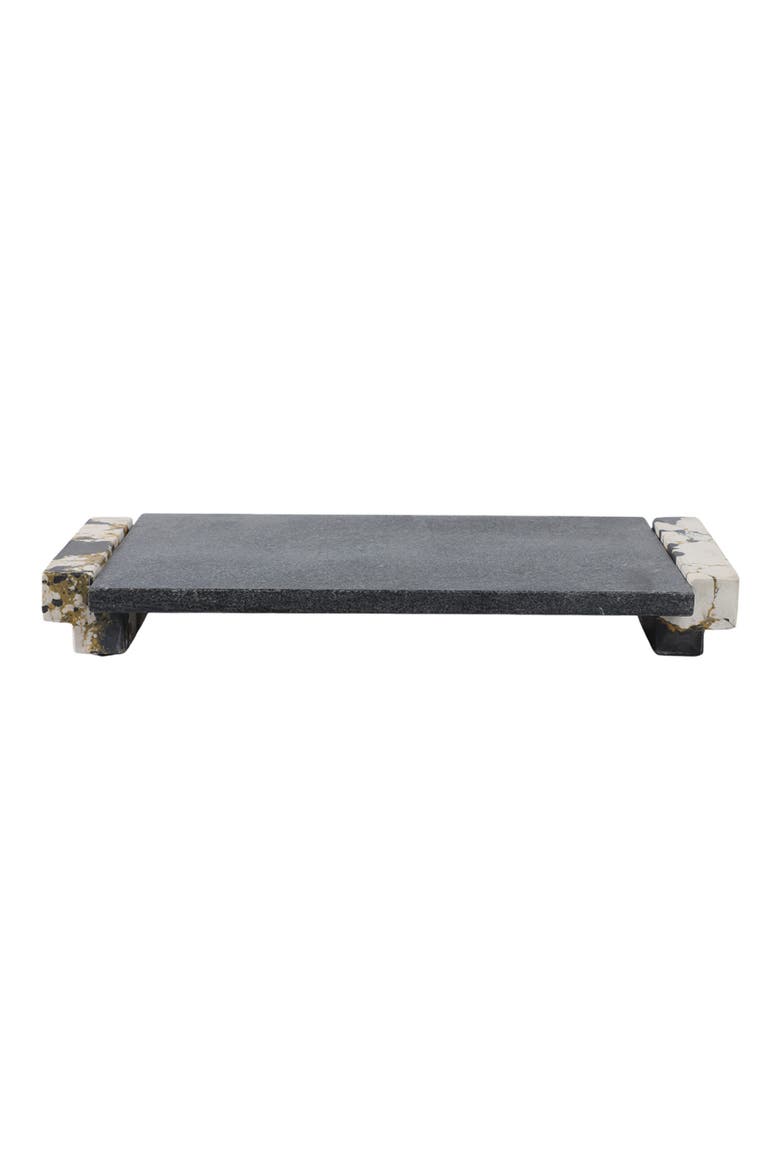 Calhoun Large Marble Tray, Main, color, BLACK