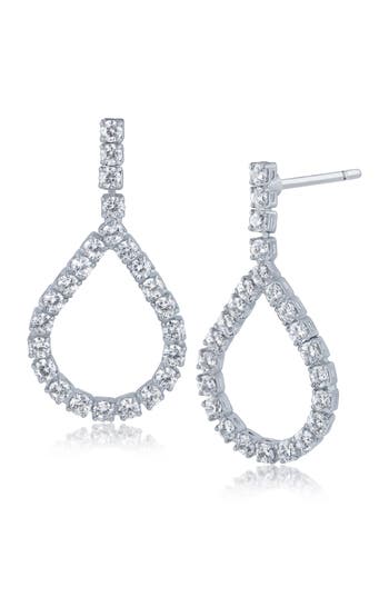 Kenneth Jay Lane Cubic Zirconia Loop Drop Earrings