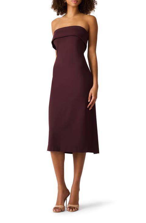 Roslynn Strapless Midi Dress