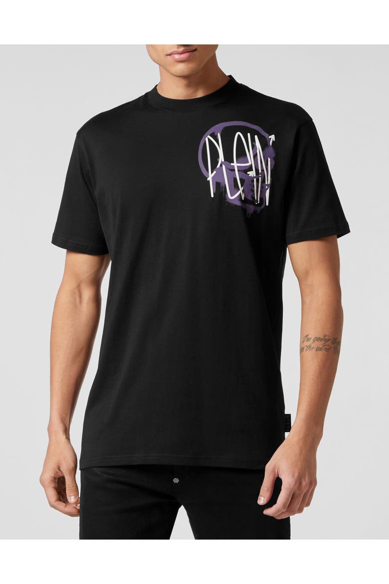 T-Shirt Round Neck Men, Main, color, black