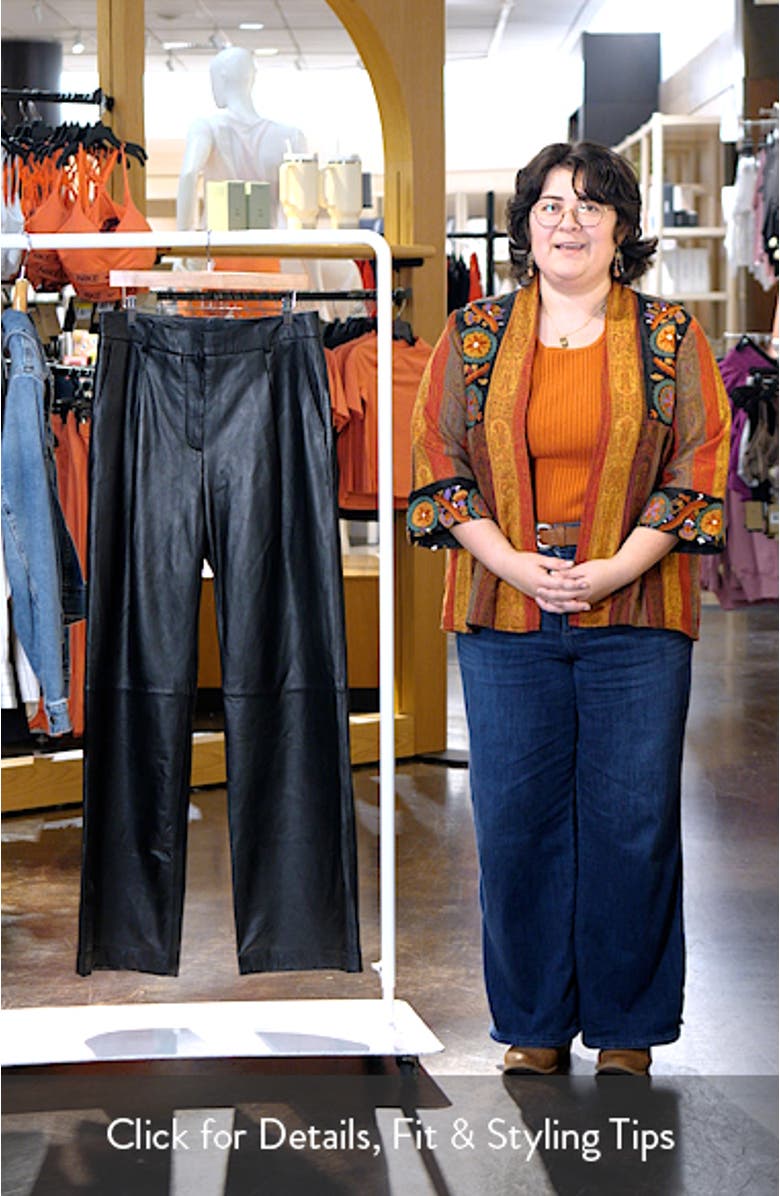 Straight Leg Leather Pants, sales video thumbnail