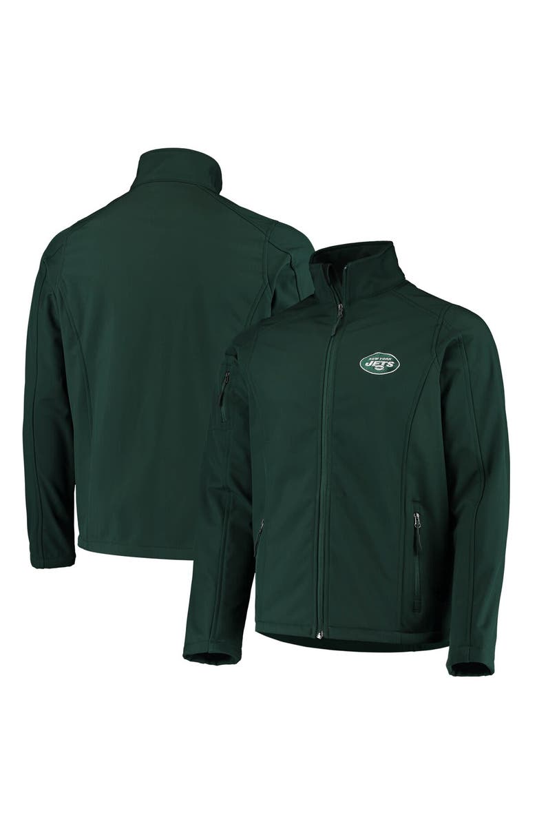 DUNBROOKE Men's Dunbrooke Green New York Jets Sonoma Softshell Full-Zip Jacket, Main, color,