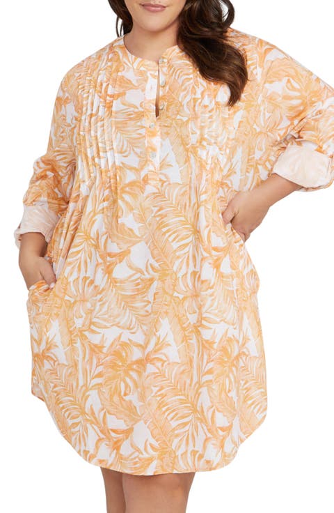 Gershwin Cotton Cover-Up Tunic (Regular & Plus Size)