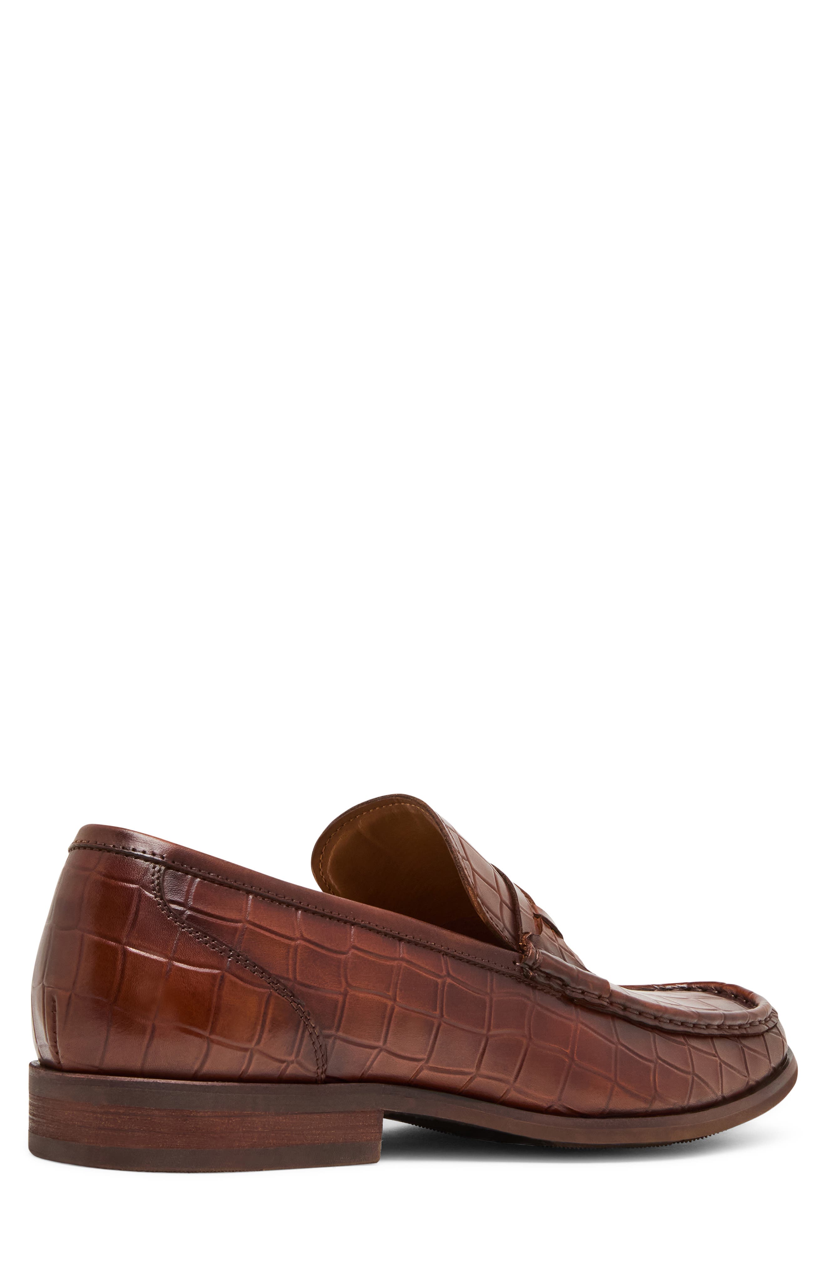 Kline Croc Embossed Penny Loafer, Alternate, color, TAN LEATHE