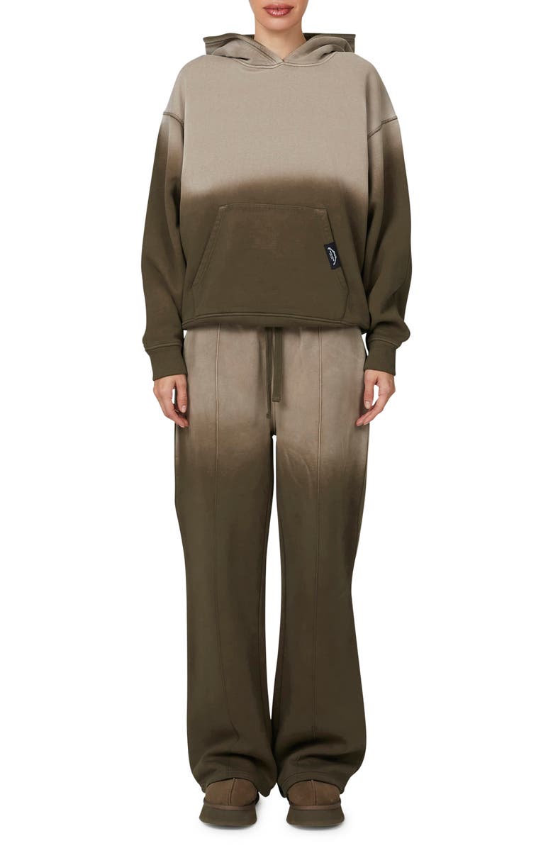 Good For Nothing Gradient Spray Relaxed Hoodie, Alternate, color, Brown