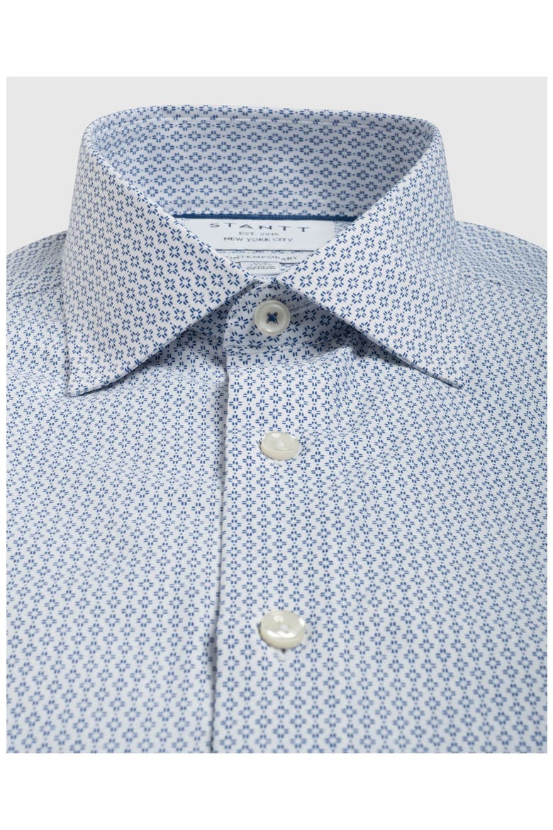 Contemporary Fit Abstrat Geo Performance Dress Shirt, Alternate, color, NAVY/ WHITE