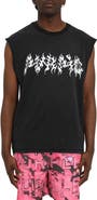 PURPLE BRAND Textured Logo Cotton Muscle Tee