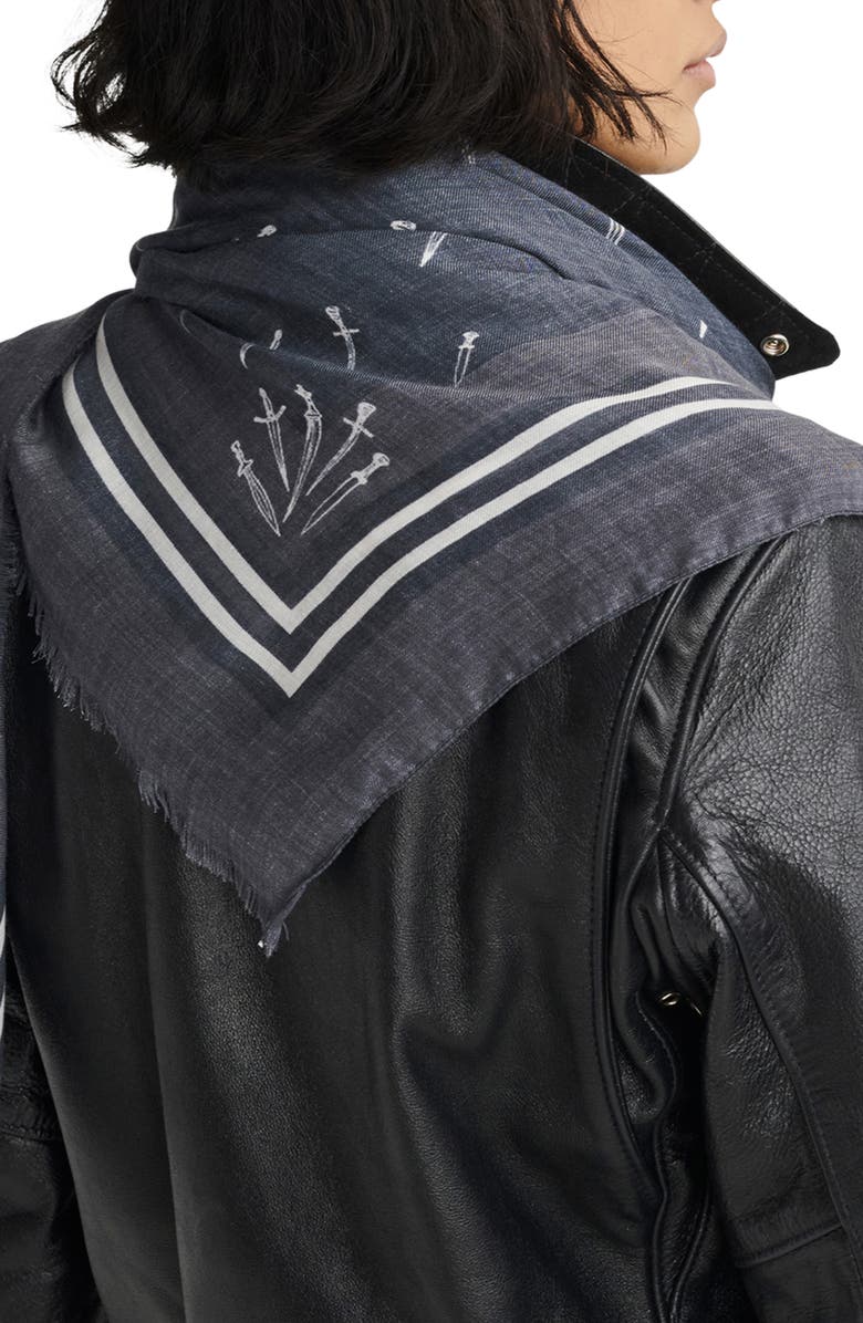 rag & bone Dagger Print Scarf, Alternate, color, 