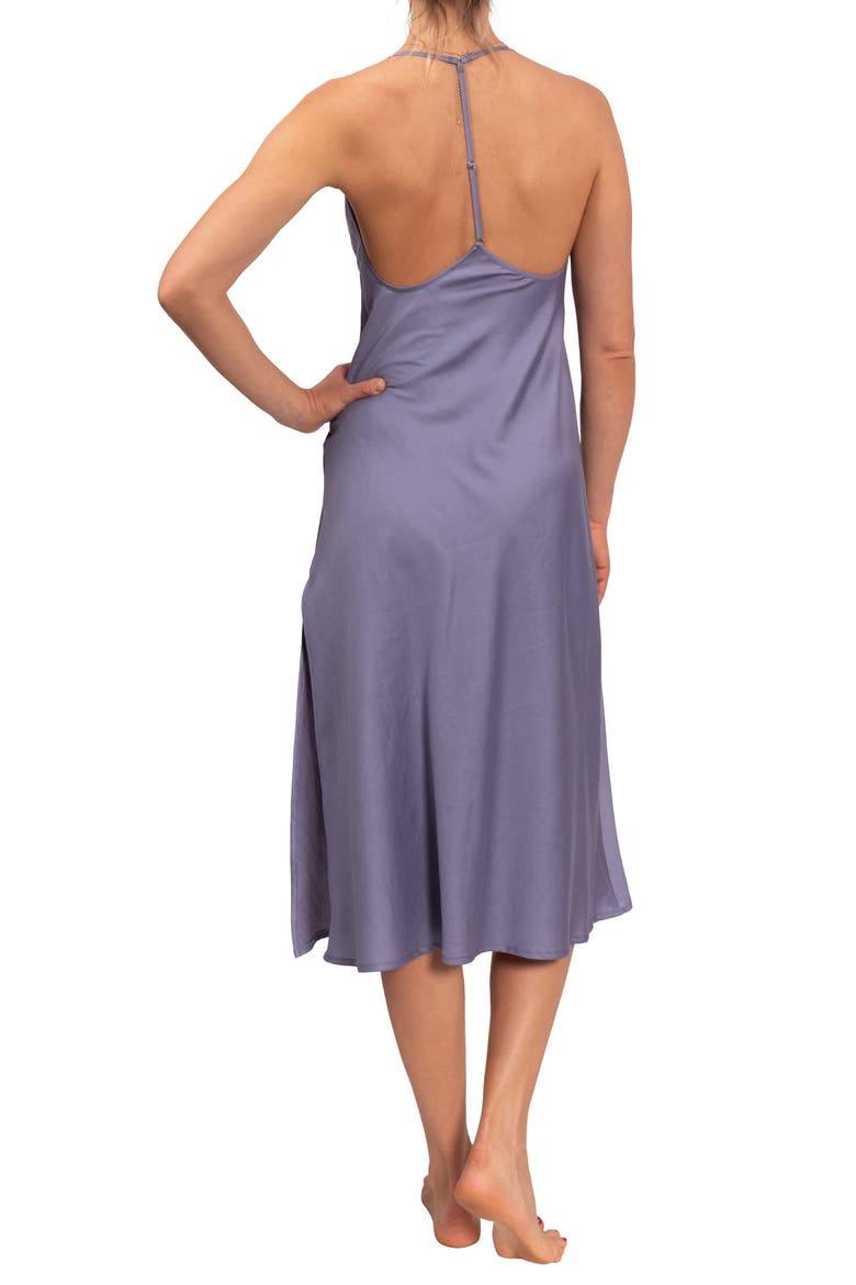 Sloan T-Back Midi Nightgown, Alternate, color, VIOLET