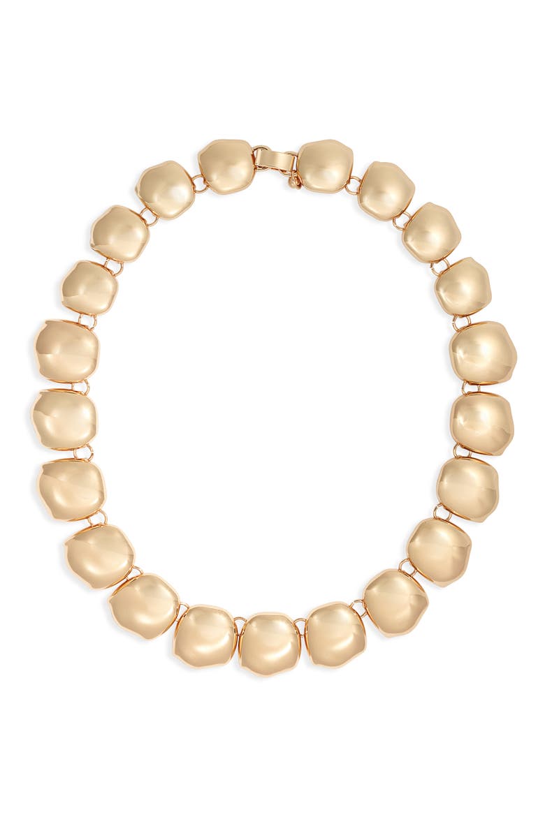 Molten Orb Collar Necklace, Main, color, GOLD