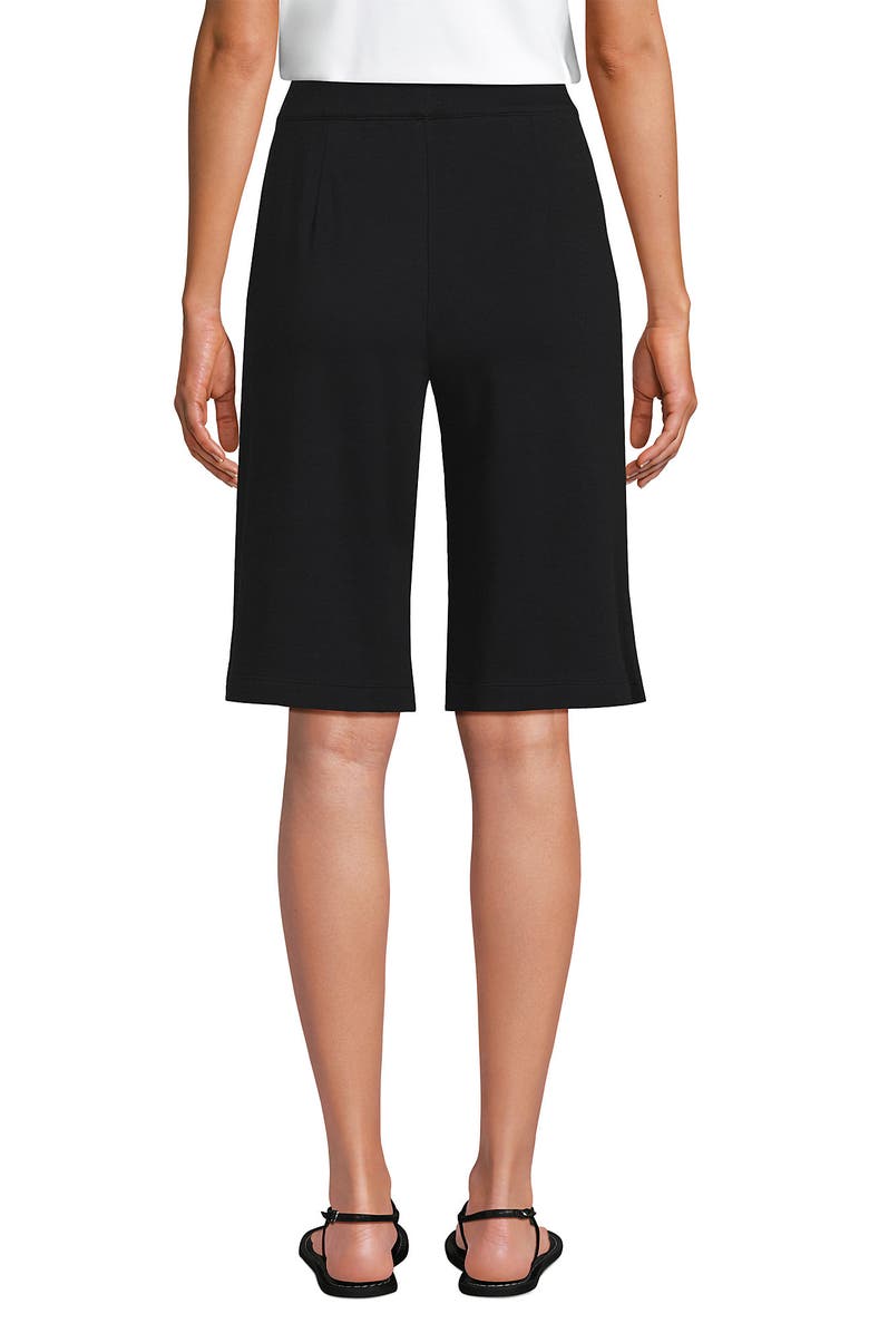 Lands
 End Knit High Rise Pleated 12" Bermuda Shorts, Alternate, color, 