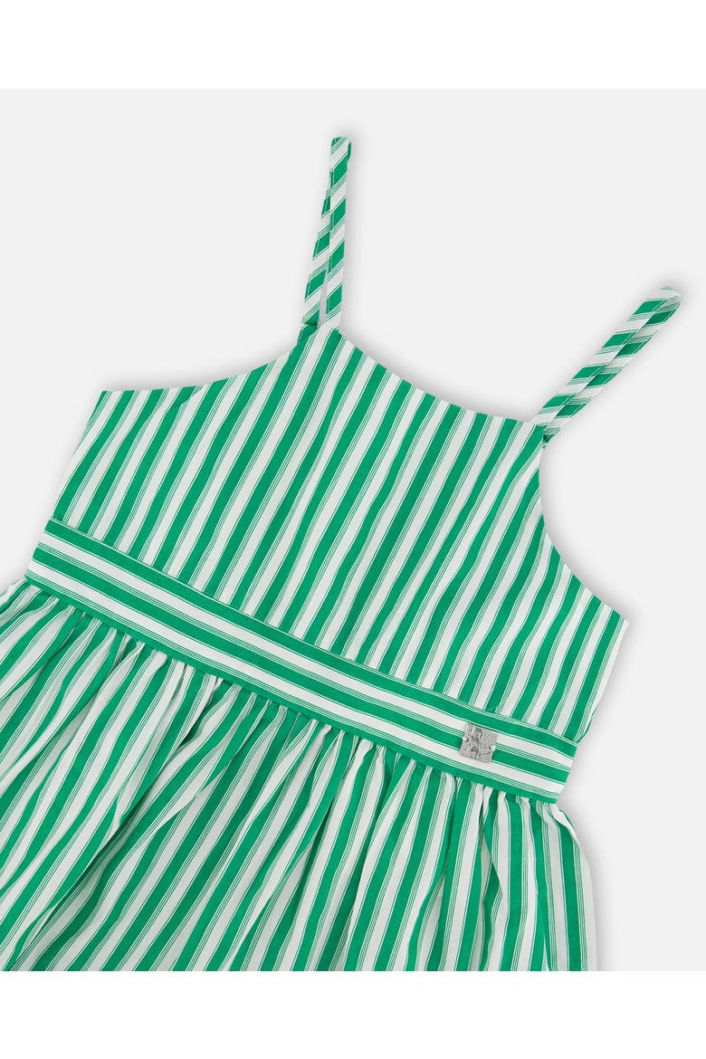 Cotton Stripes Sleeveless Sundress, Alternate, color, Green Stripes