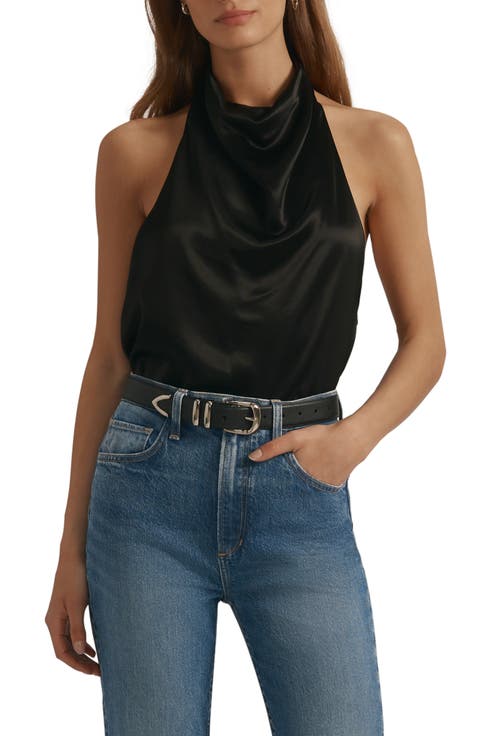 The Ladies Night Satin Halter Top