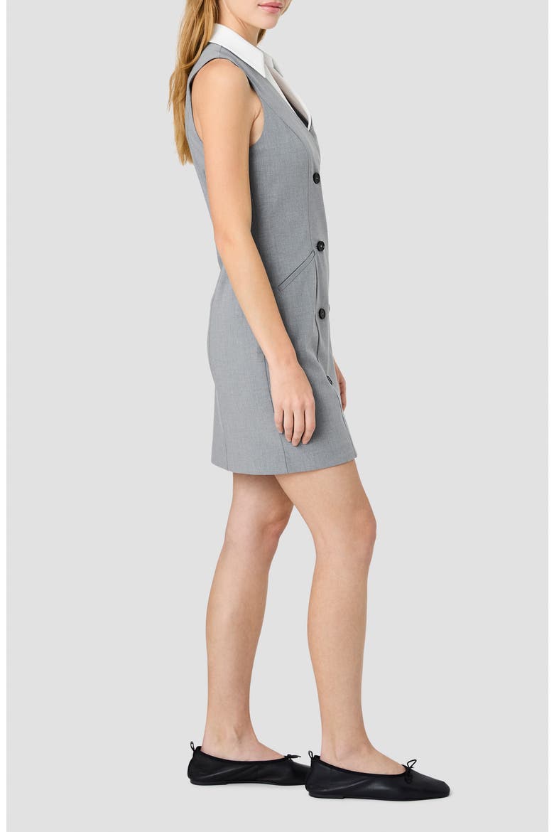 Tavi Double Breasted Coat Mindidress, Alternate, color, ASH GREY-WINTER WHITE