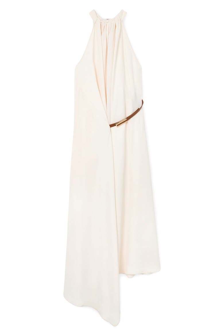 Evie Halter Neck Midi Dress, Alternate, color, IVORY