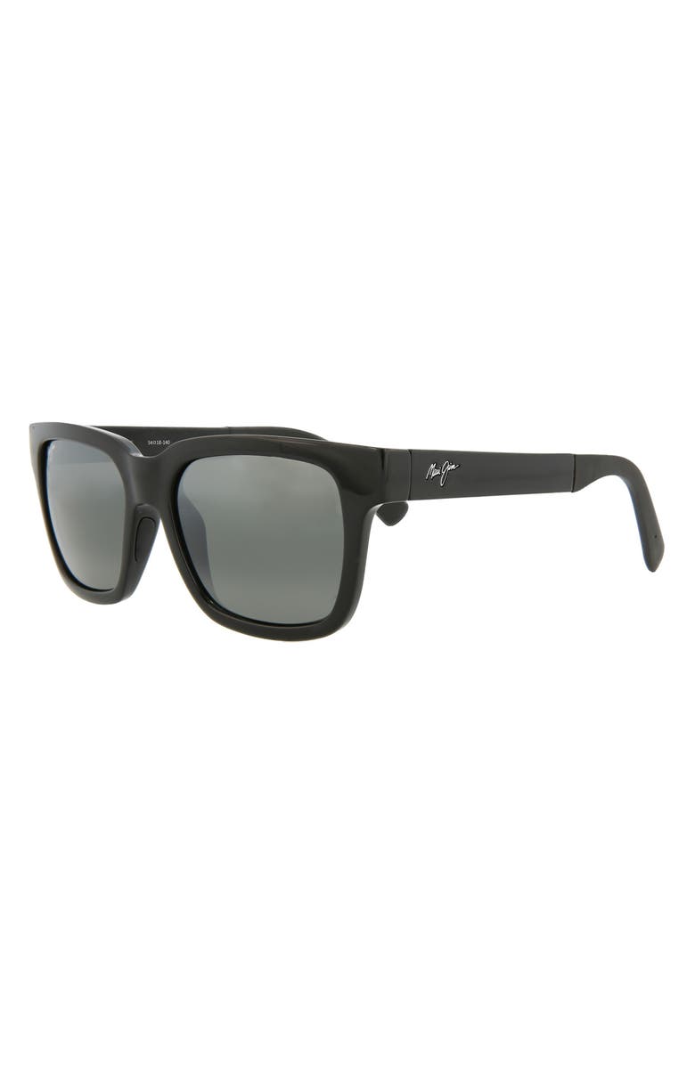 Maui Jim 54mm Rectangular Sunglasses, Alternate, color, Black Black Grey
