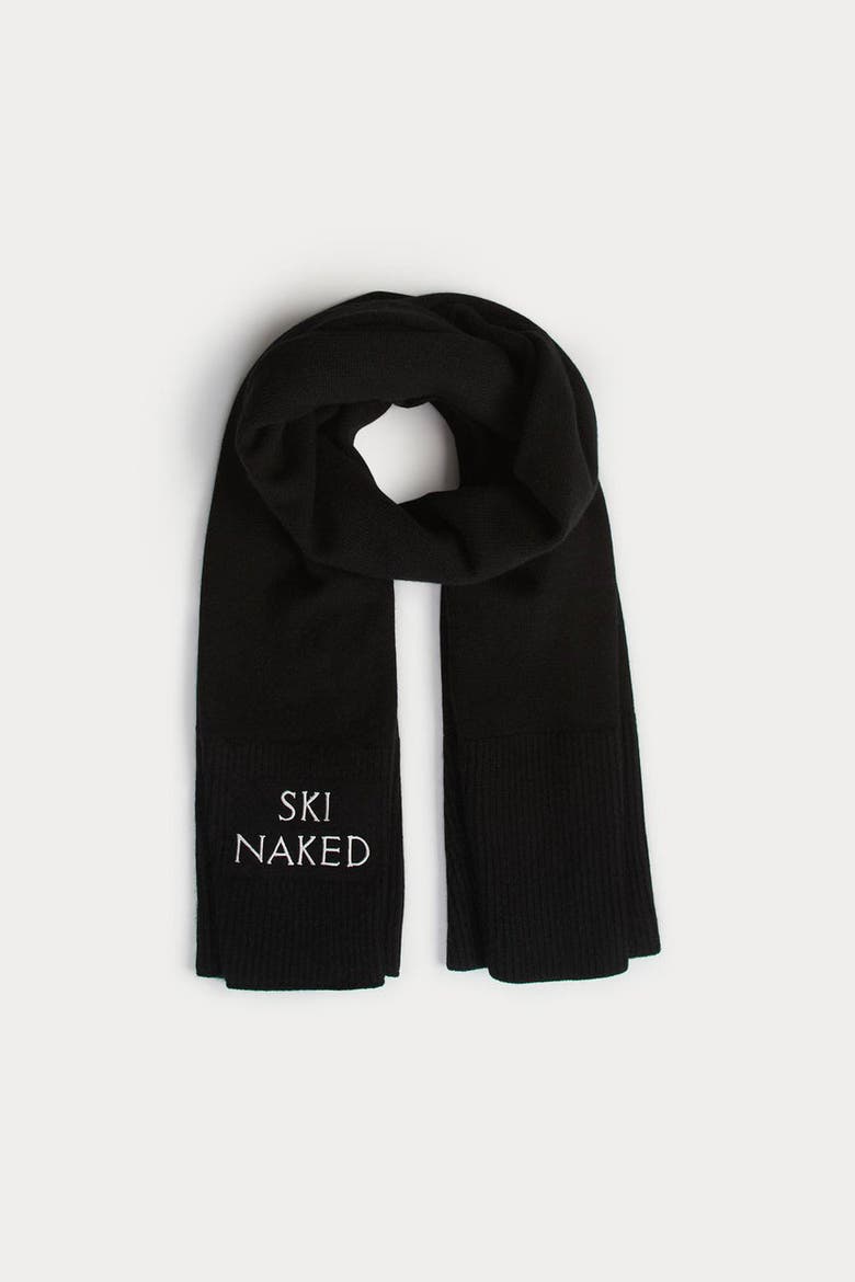Ski Naked Scarf, Main, color, Black