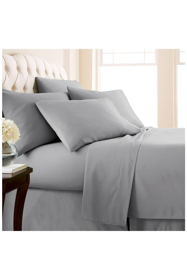 Southshore Essentials Double Brushed 100 GSM Sheet Set, Main, color, STEEL GREY