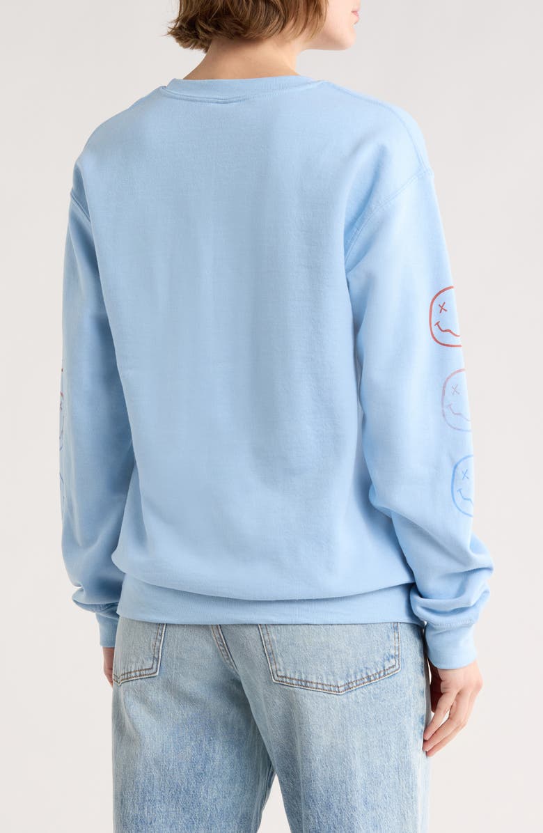 Merch Traffic Nirvana Cotton Blend Sweatshirt, Alternate, color, Blue