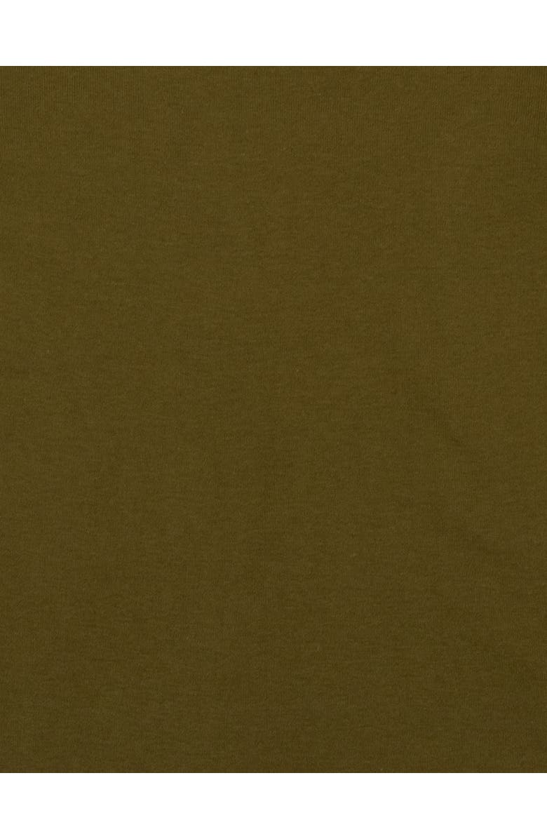 Leveret Kids Long Sleeve T-Shirt, 100% Cotton, Solid Colors, Alternate, color, Olive