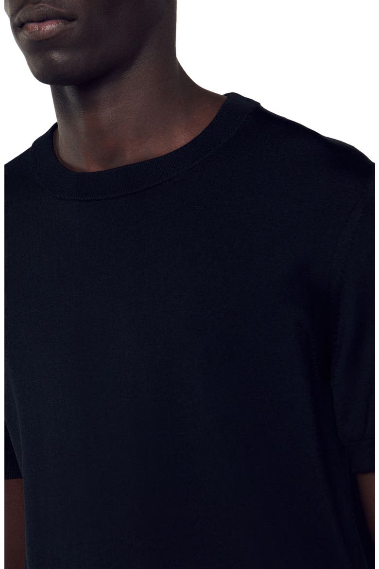 Knitted T-shirt, Alternate, color, BLACK