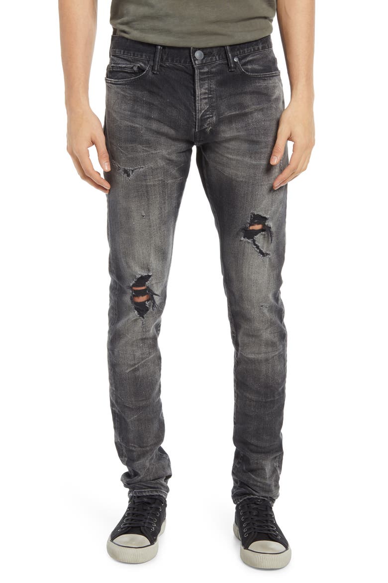 The Cast 2 Distressed Slim Fit Jeans, Main, color, BLACK COBALT
