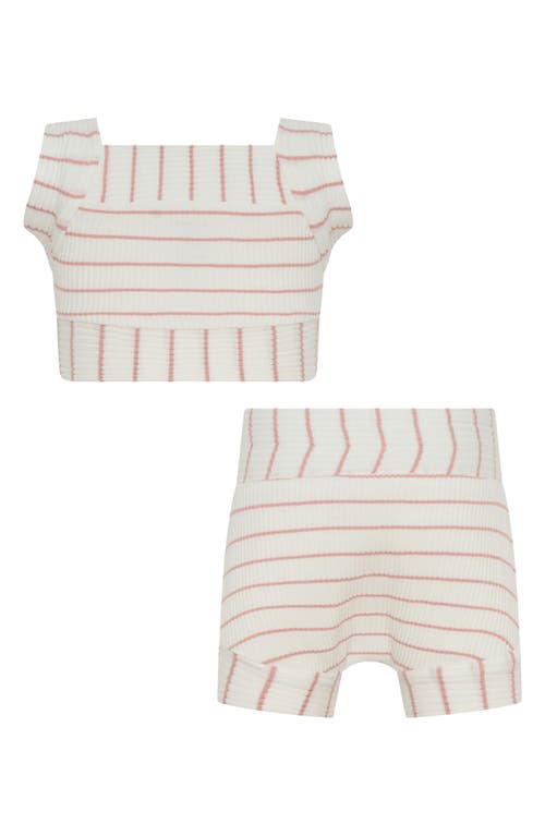 TINY TRIBE TINY TRIBE STRIPE RIB TANK & SHORTS SET 