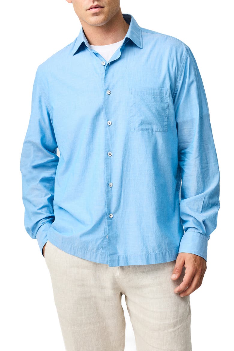 Parsons Hill Cotton Button-Up Shirt, Main, color, SKY