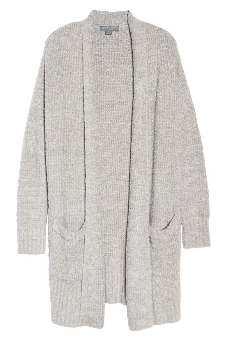 CozyChic® Lite Long Weekend Cardigan, Alternate, color, PEWTER/ SILVER