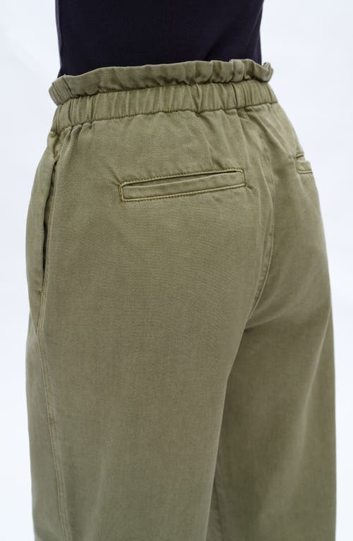 Bayeas Paperbag High Waist Tapered Mom Jeans In Green
