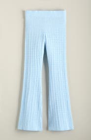 Nordstrom Kids' Cable Knit Flare Leg Pants