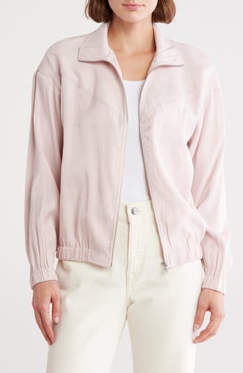 Patrizia Luca Exposed Zip Jacket In Pink