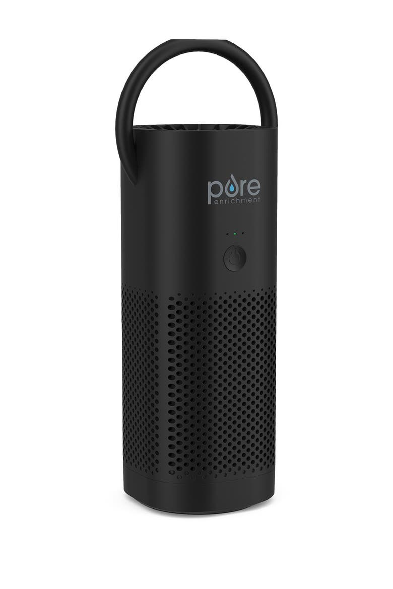 PureZone Mini Portable True HEPA Air Purifier - Black, Main, color, BLACK