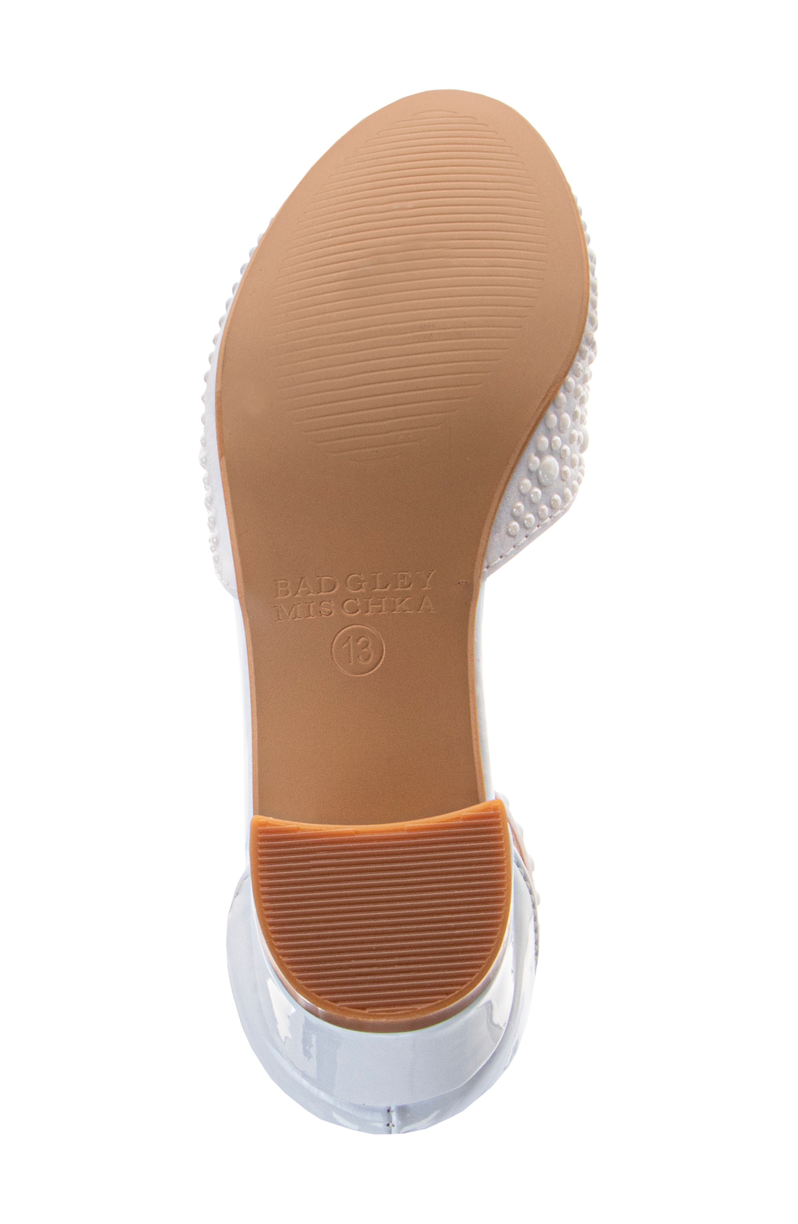 Badgley Mischka Collection Kids' Ankle Strap Pump, Alternate, color, White