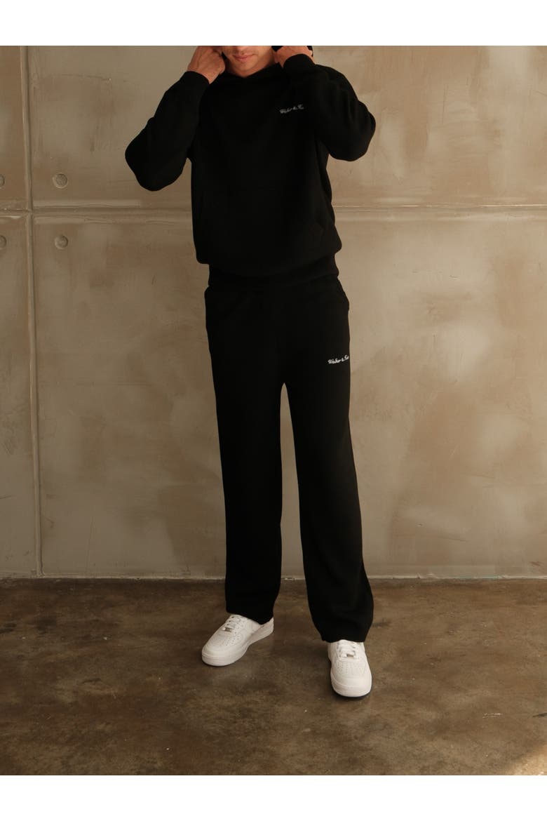 Merino Blend Knitted Sweatpants, Alternate, color, Black