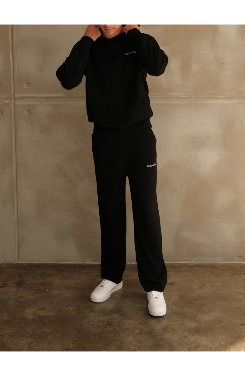 Walker & Hunt Merino Blend Knitted Sweatpants, Alternate, color, Black