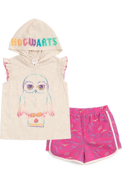 Hedwig Sleeveless Hooded Tank and Shorts Set