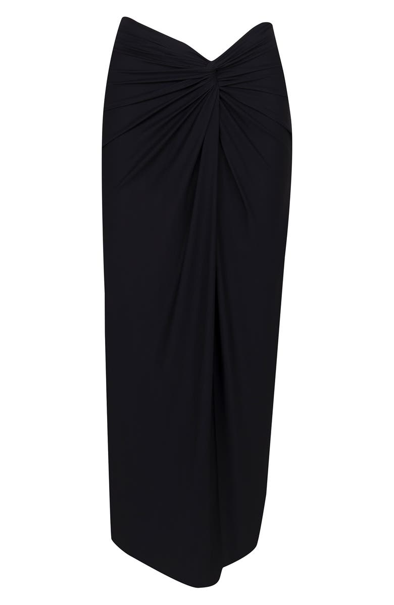 ViX Paula Hermanny Karen Cover-Up Midi Skirt, Alternate, color, Black