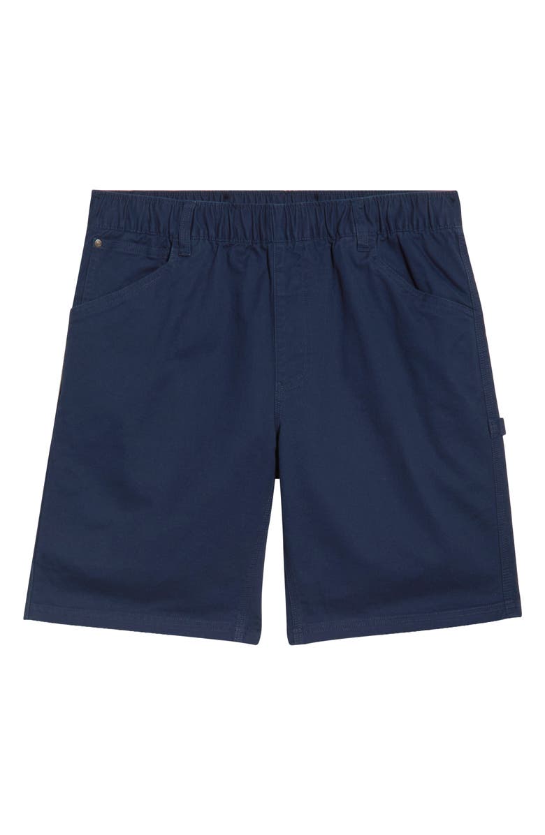 RVCA Americana Elastic Waist Stretch Cotton Carpenter Shorts, Alternate, color, Navy Marine