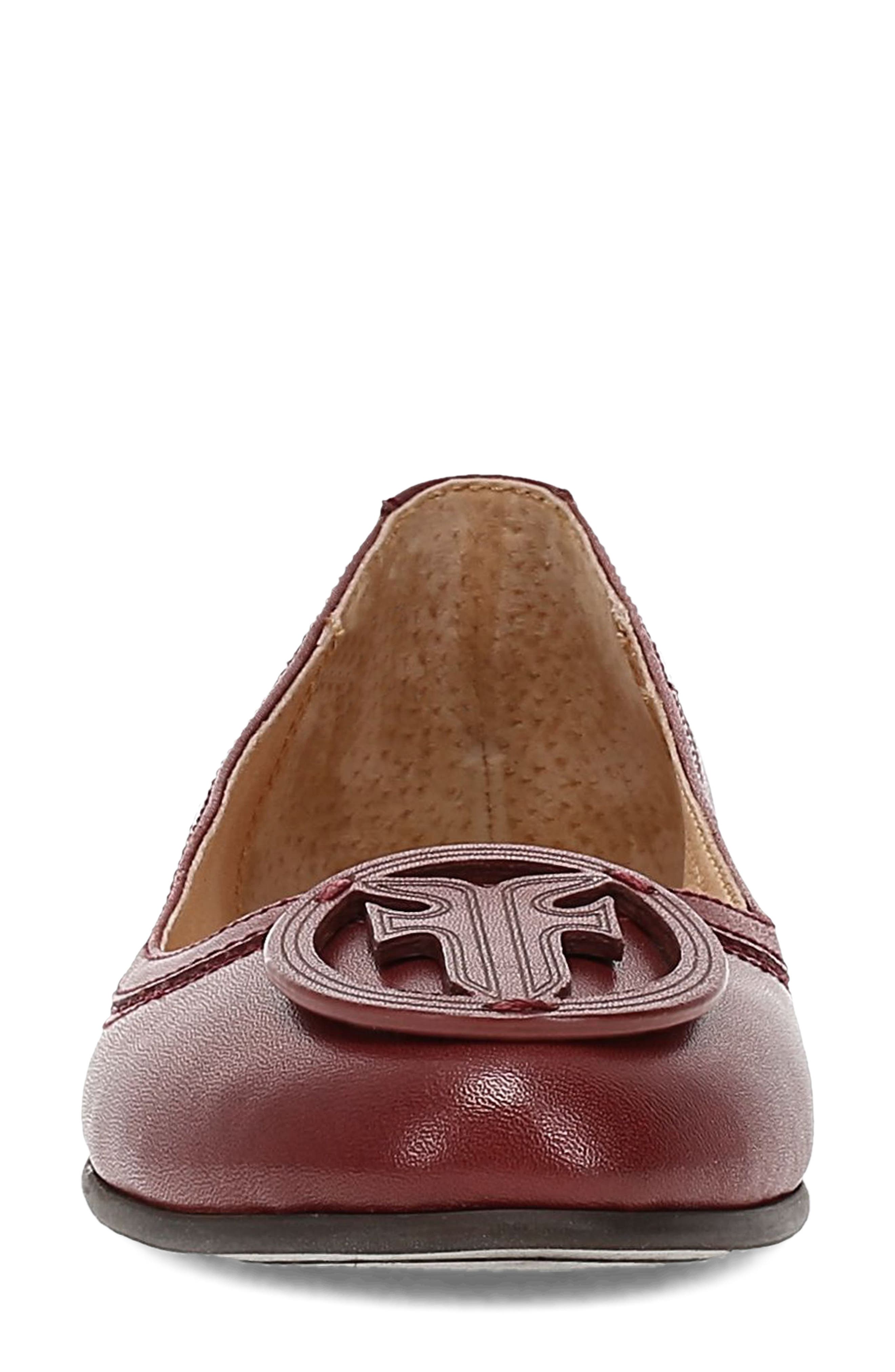 Carson Logo Ballet Flat, Alternate, color, CRANBERRY