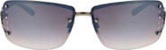 BCBGeneration 66mm Y2K Rimless Rectangle Sunglasses