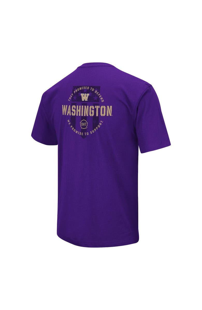COLOSSEUM Men's Colosseum Purple Washington Huskies OHT Military Appreciation T-Shirt, Alternate, color,